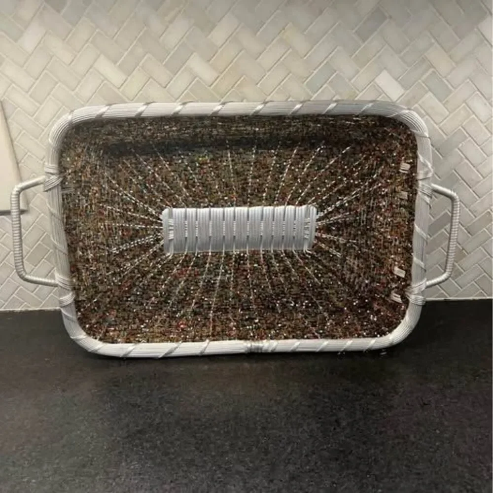 Beaded basket / tray